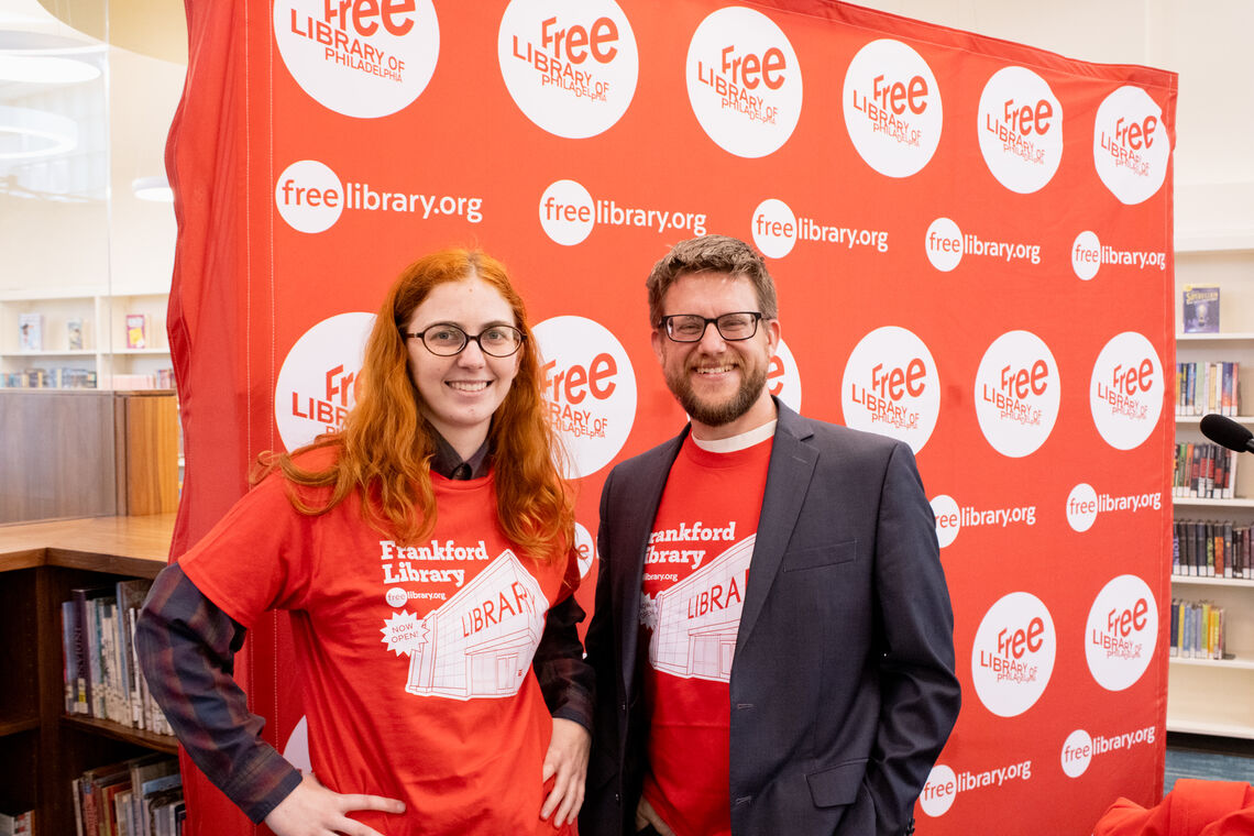 Lydia and Rich at Frankford ribbon cutting
