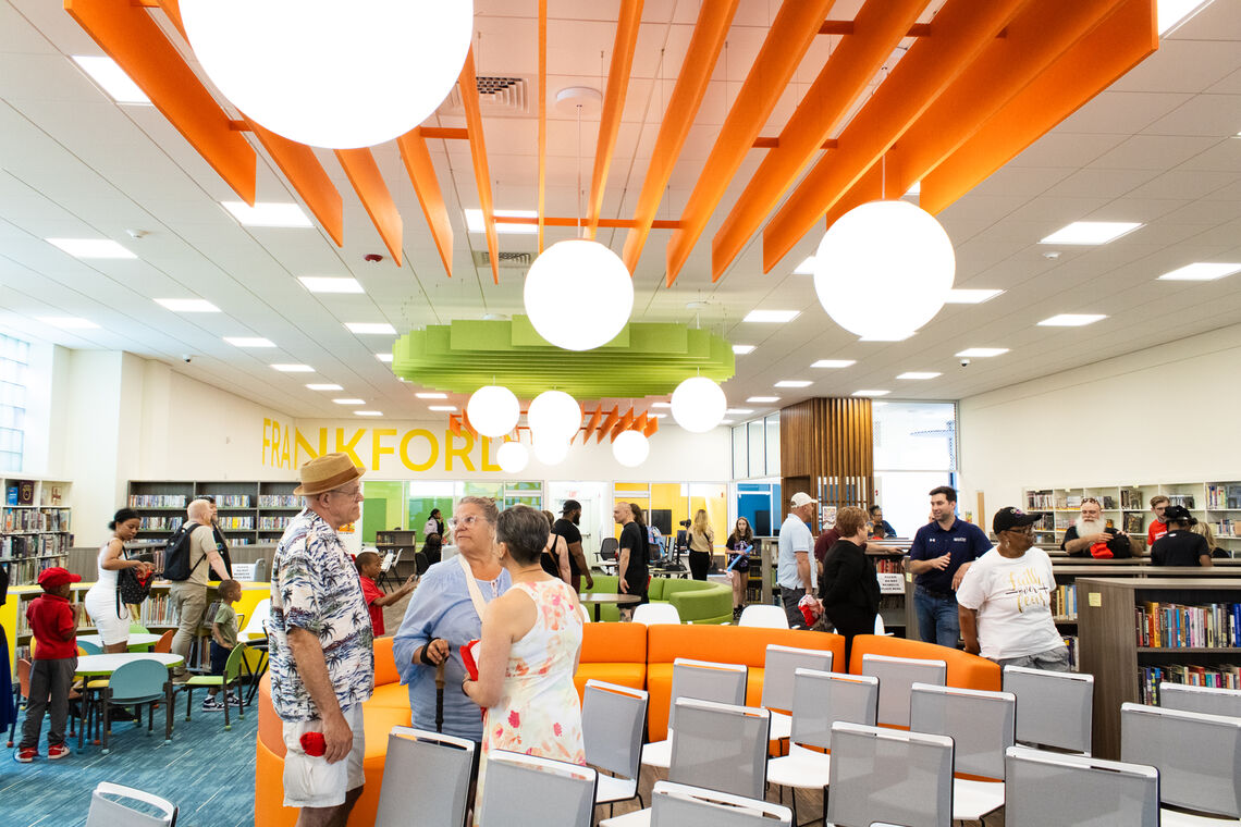 Frankford ribbon cutting
