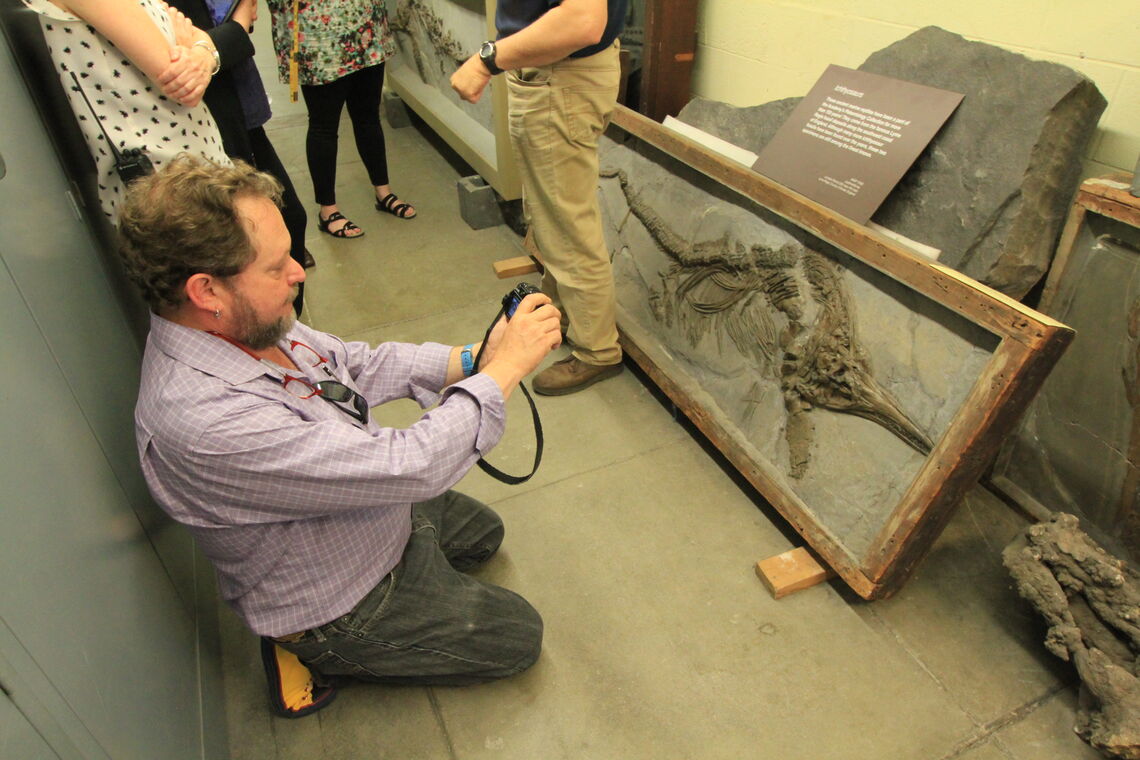 Aaron Golblatt taking photo